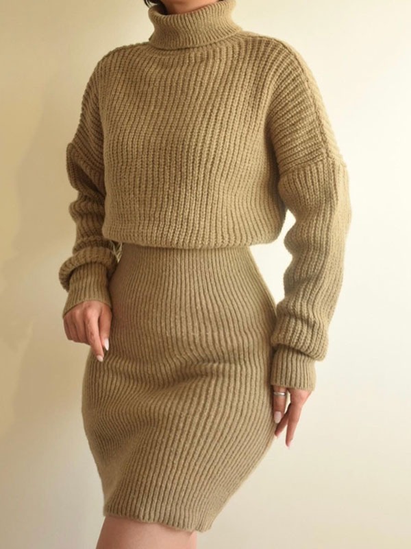 پیراهن بافت یقه اسکی