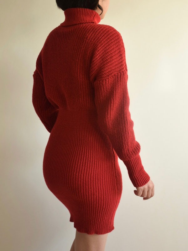 پیراهن بافت یقه اسکی