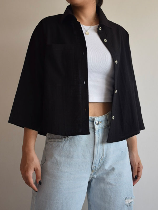 شومیز کراپ Pink apple