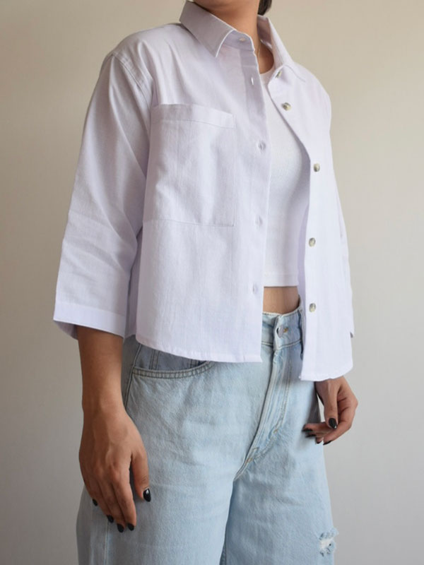 شومیز کراپ Pink apple