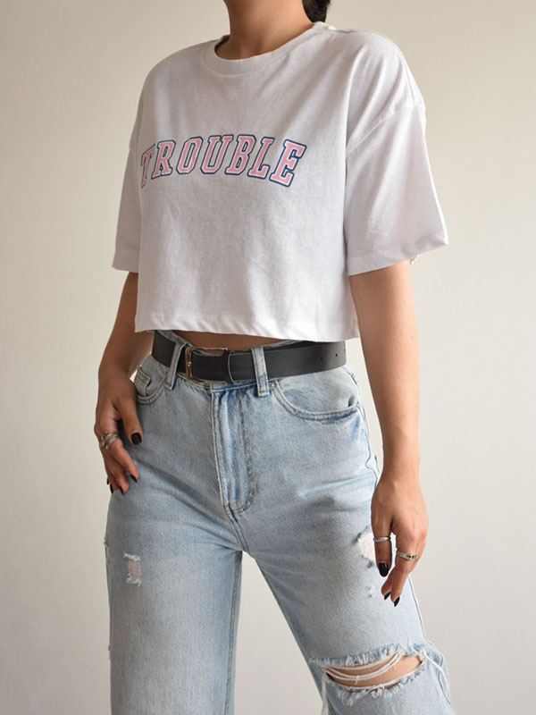 تیشرت کراپ کارلوت