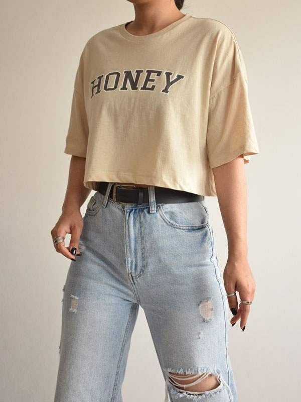 تیشرت کراپ کارلوت