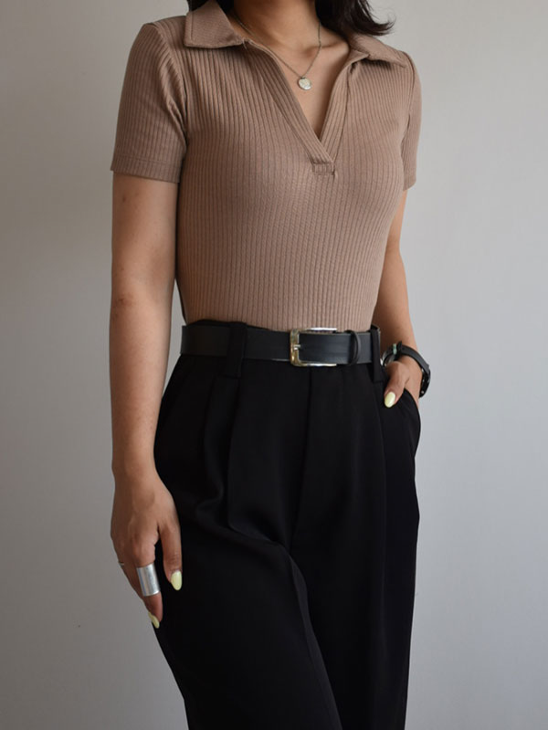 کراپ یقه شکاری