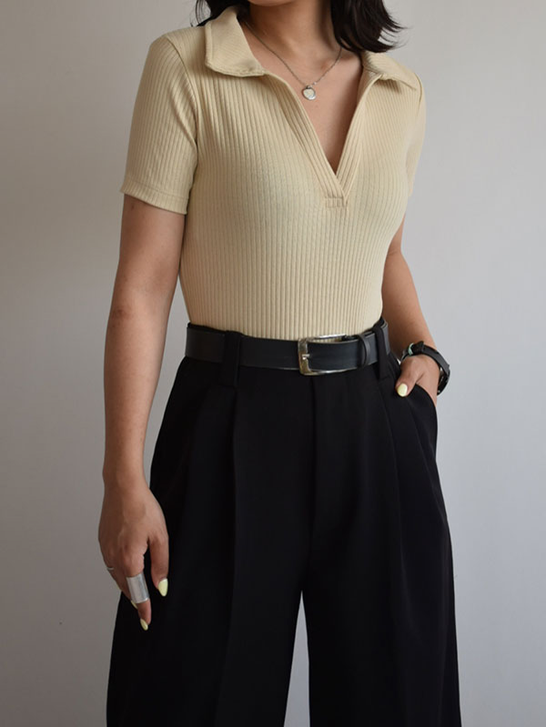 کراپ یقه شکاری