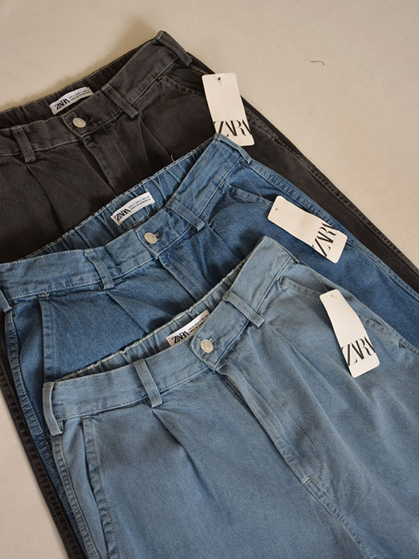 شلوار جین پیلی دار ZARA