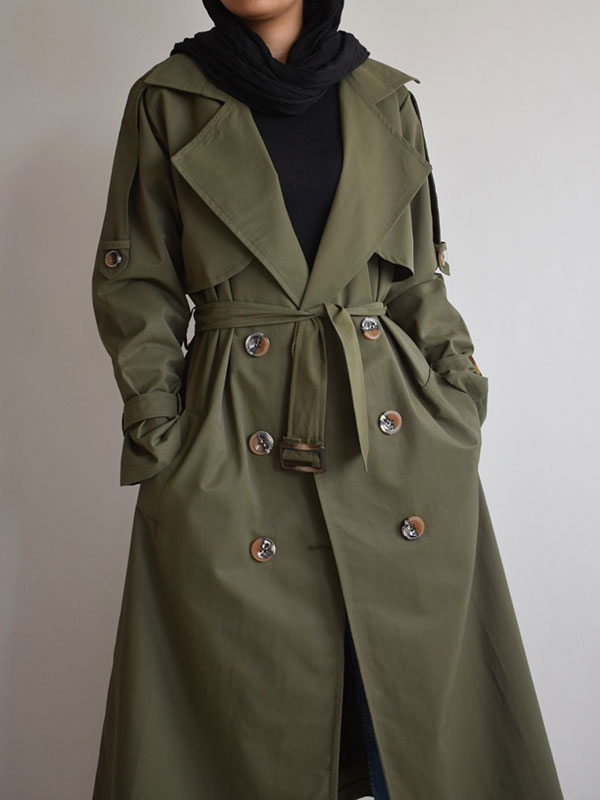 ترنچ کت بلند کلاسیک