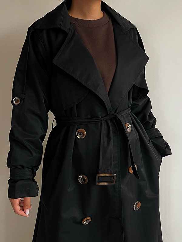 ترنچ کت بلند کلاسیک