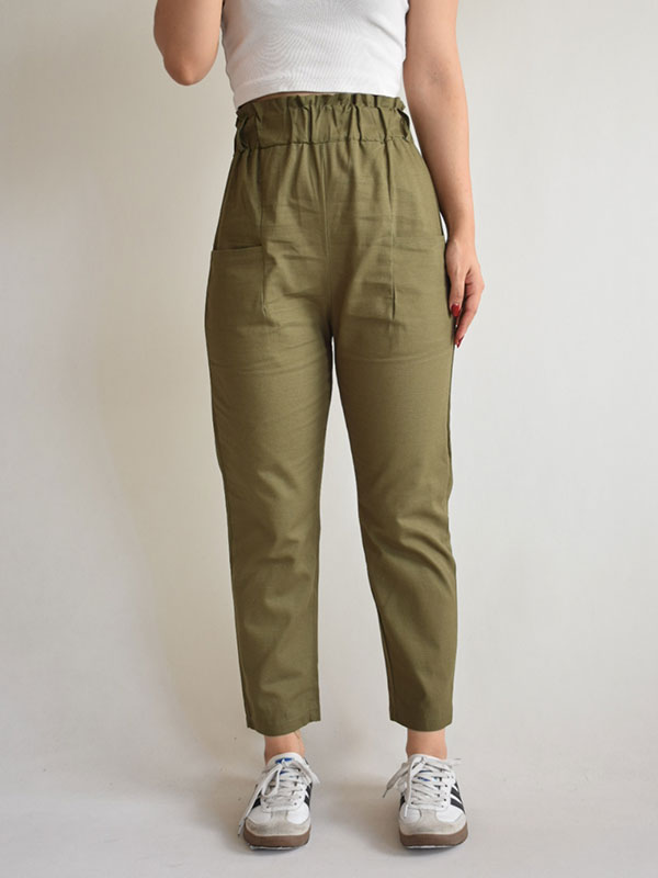 شلوار کتان کاغذی