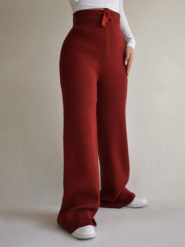 شلوار بافت نیم بگ