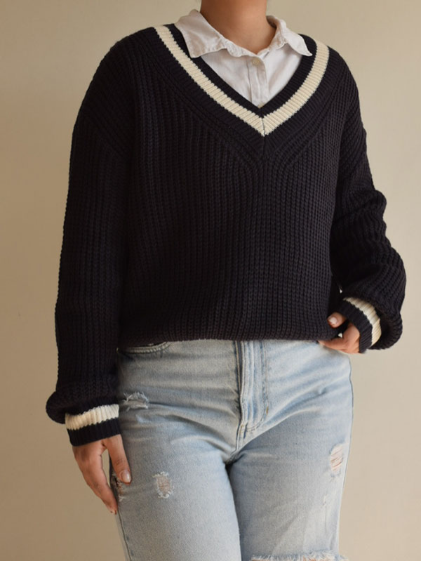 پلیور یقه هفت Shein