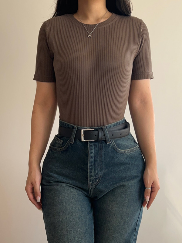 تیشرت کبریتی یقه گرد