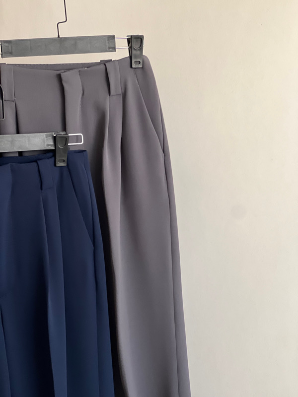 شلوار واید کرپ پیلی دار