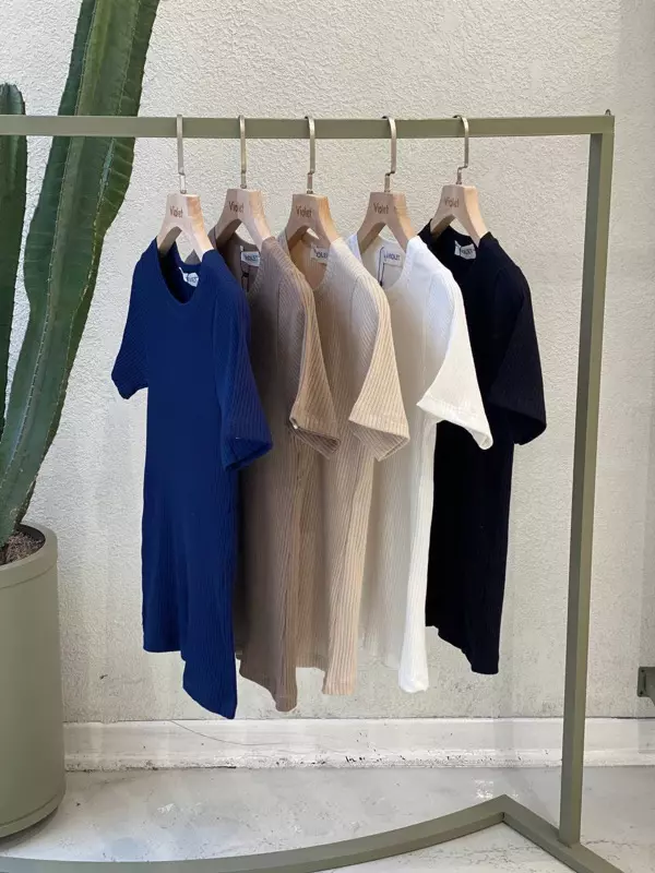 تیشرت کبریتی یقه گرد