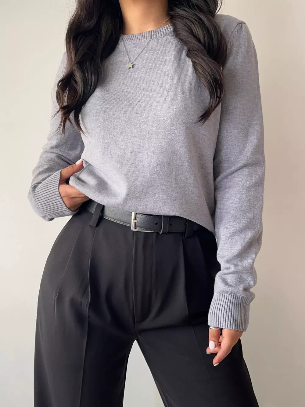 بلوز بافت یقه گرد