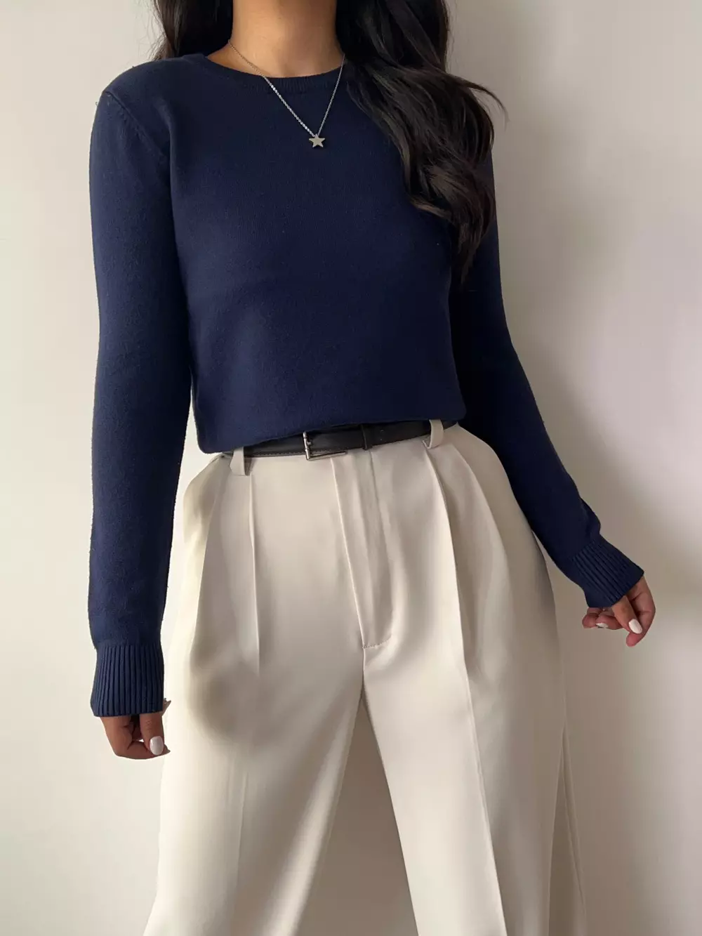 بلوز بافت یقه گرد