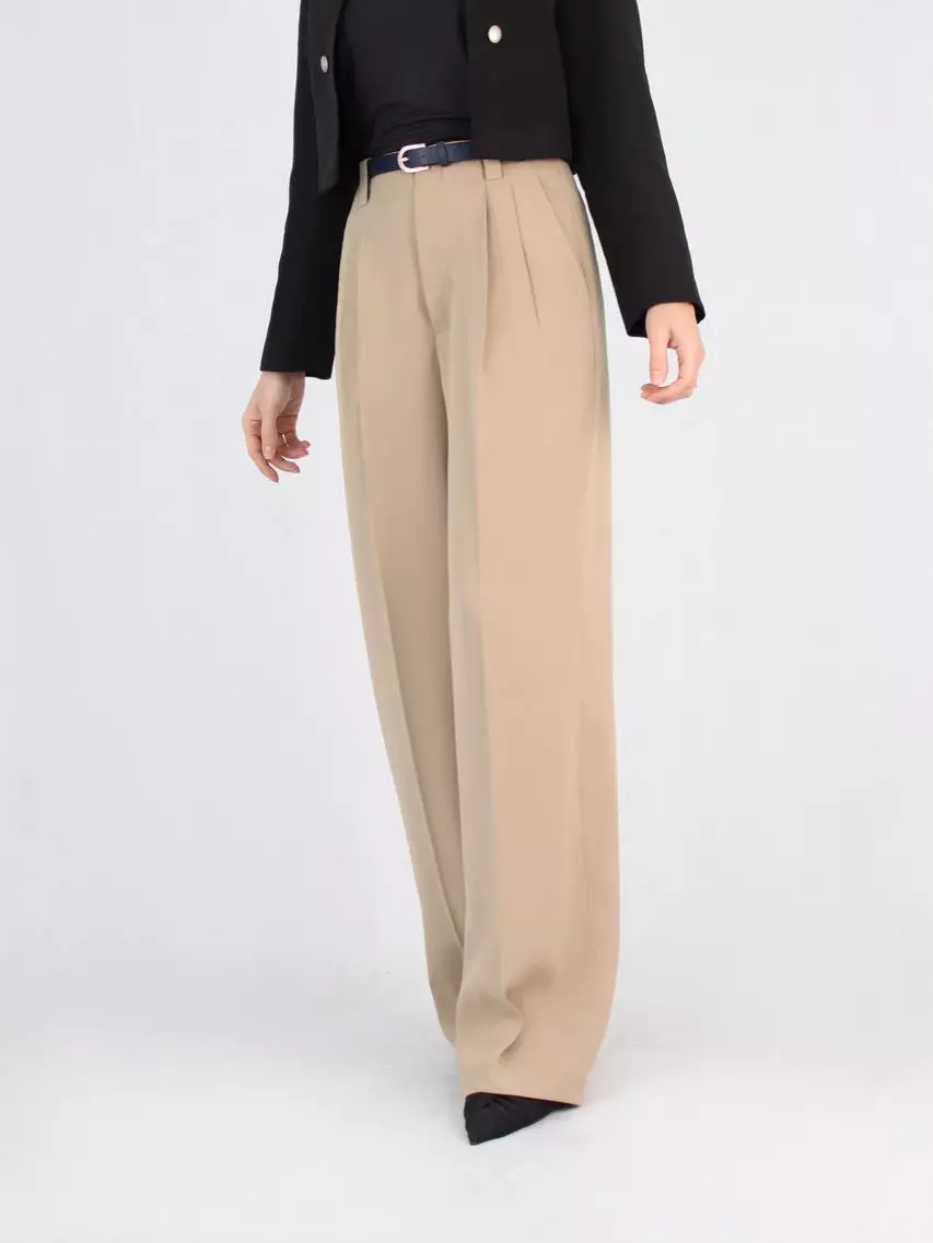 شلوار واید کرپ پیلی دار(ایراد جزئی)